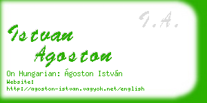 istvan agoston business card
